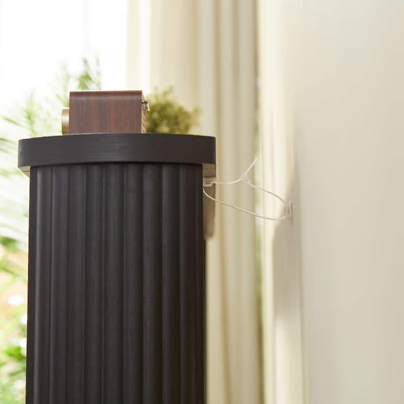 70.1 inch Corrugated Texture Storage Table Narrow Wooden Console Sofa Table Black Entrance Corridor