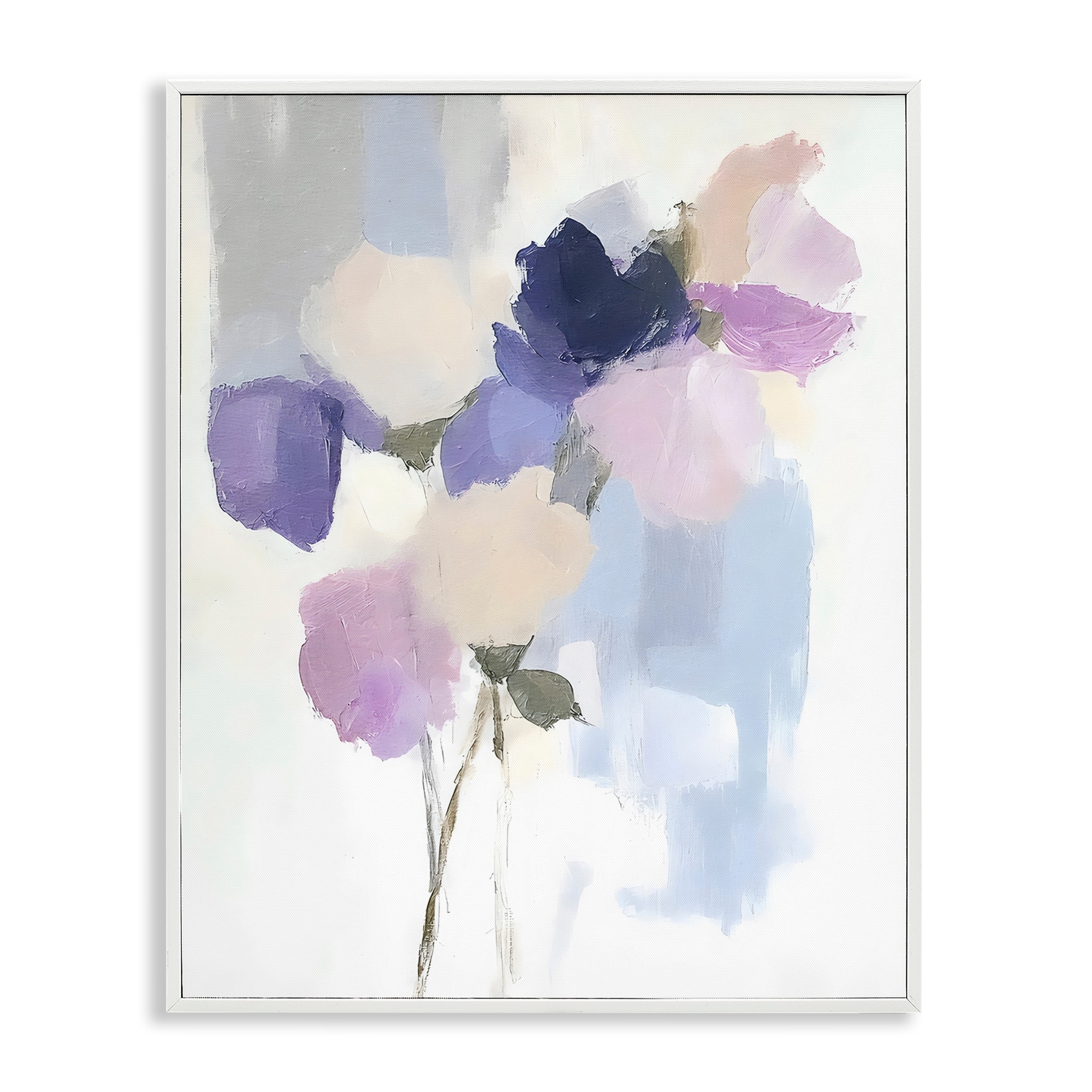 Stupell Lavender Haze Abstract Florals Framed Giclee Art Design By Riley B