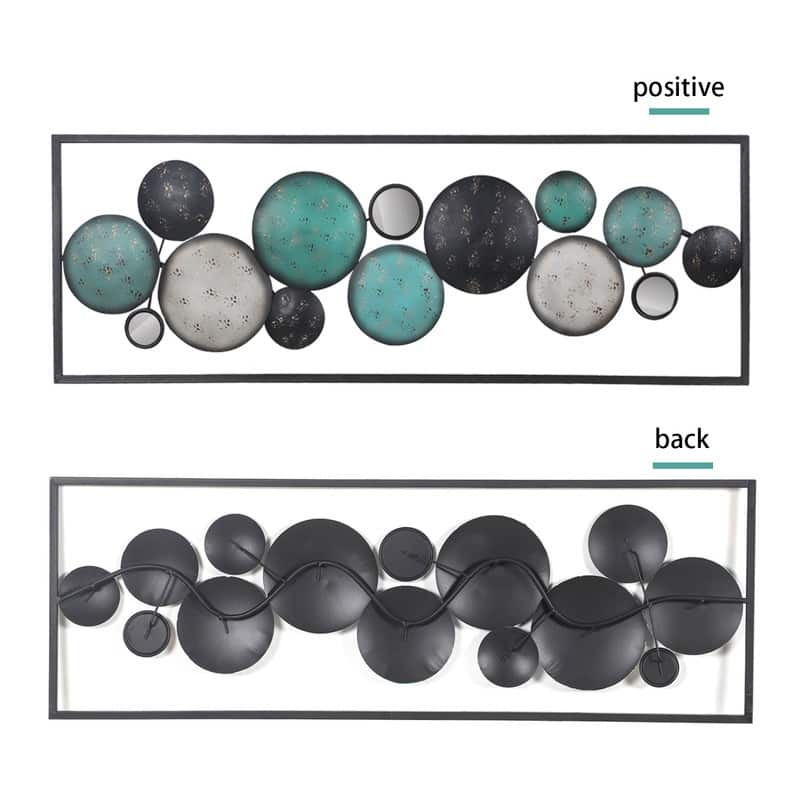 ADECO Abstract Pattern Rectangle Frame Accents Wall Decor Set of 2 - Medium