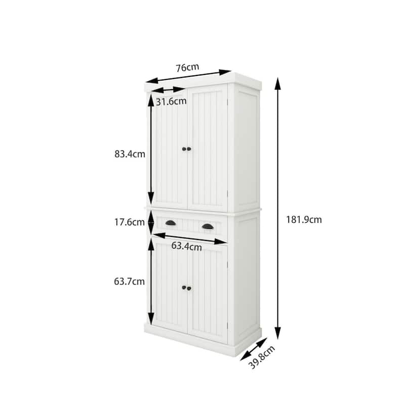 71" Kitchen Pantry Cabinet Freestanding Kitchen Pantry Cupboard With Doors Shelves Tall Storage Cabinet For Dining Room