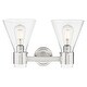 preview thumbnail 9 of 46, Innovations Lighting Downtown Urban - Lawton Cone - 2 Light 16" Wall-Mounted Bath Vanity Light