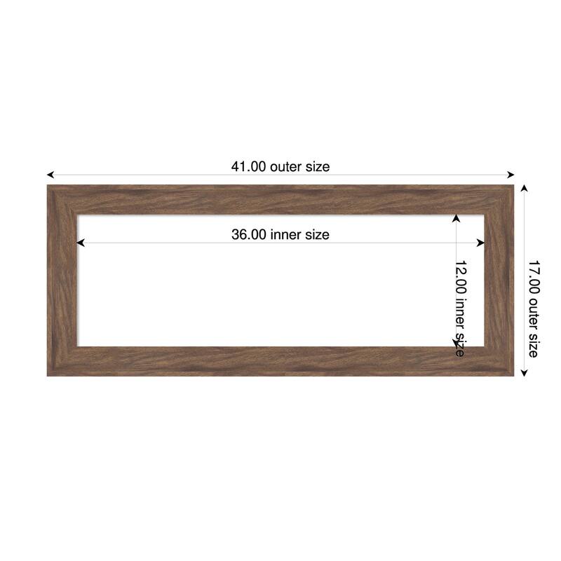 Pia Medium Brown Framed Dry Erase Magnetic Board - 41 x 17 in
