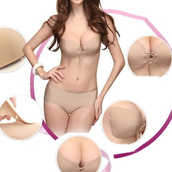 stick on lace up bra