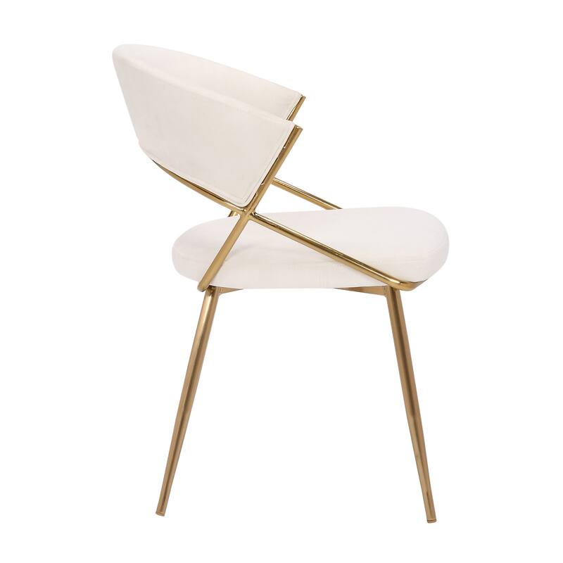 Silver Orchid Tatyana Gold Upholstered Dining Chair (Set of 2)