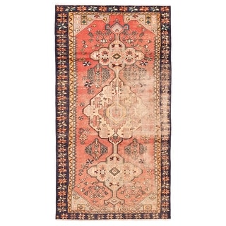 ECARPETGALLERY Hand-knotted Antalya Vintage Light Red Wool Rug - 4'8 x 9'3