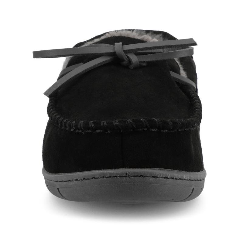 Vance Mens Hayden Shearling Slipper - Black - L