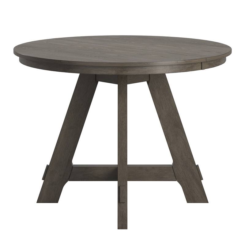Harstad 42"-60" Wood Finish Extendable Round Dining Set by iNSPIRE Q Modern
