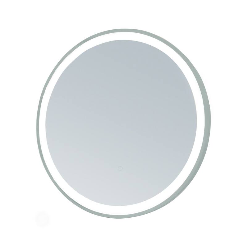 Miseno 30" W x 30" H Circular Framed Wall Mounted Mirror with LED