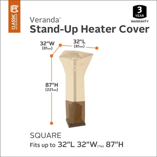 Classic Accessories Veranda WaterResistant 32 Inch StandUp Patio Heater Cover Bed Bath