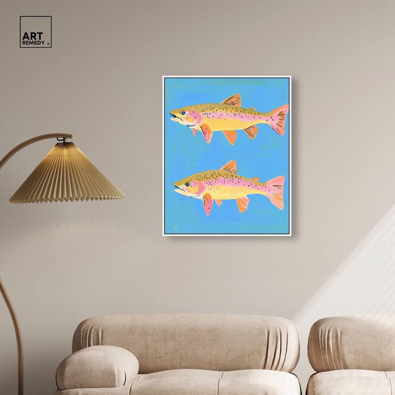 Twin Fins Canvas by Art Remedy