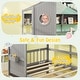 preview thumbnail 7 of 18, Gymax Twin Size House Bed Kids Bed Frame w/ 2 Storage Drawers & Fence