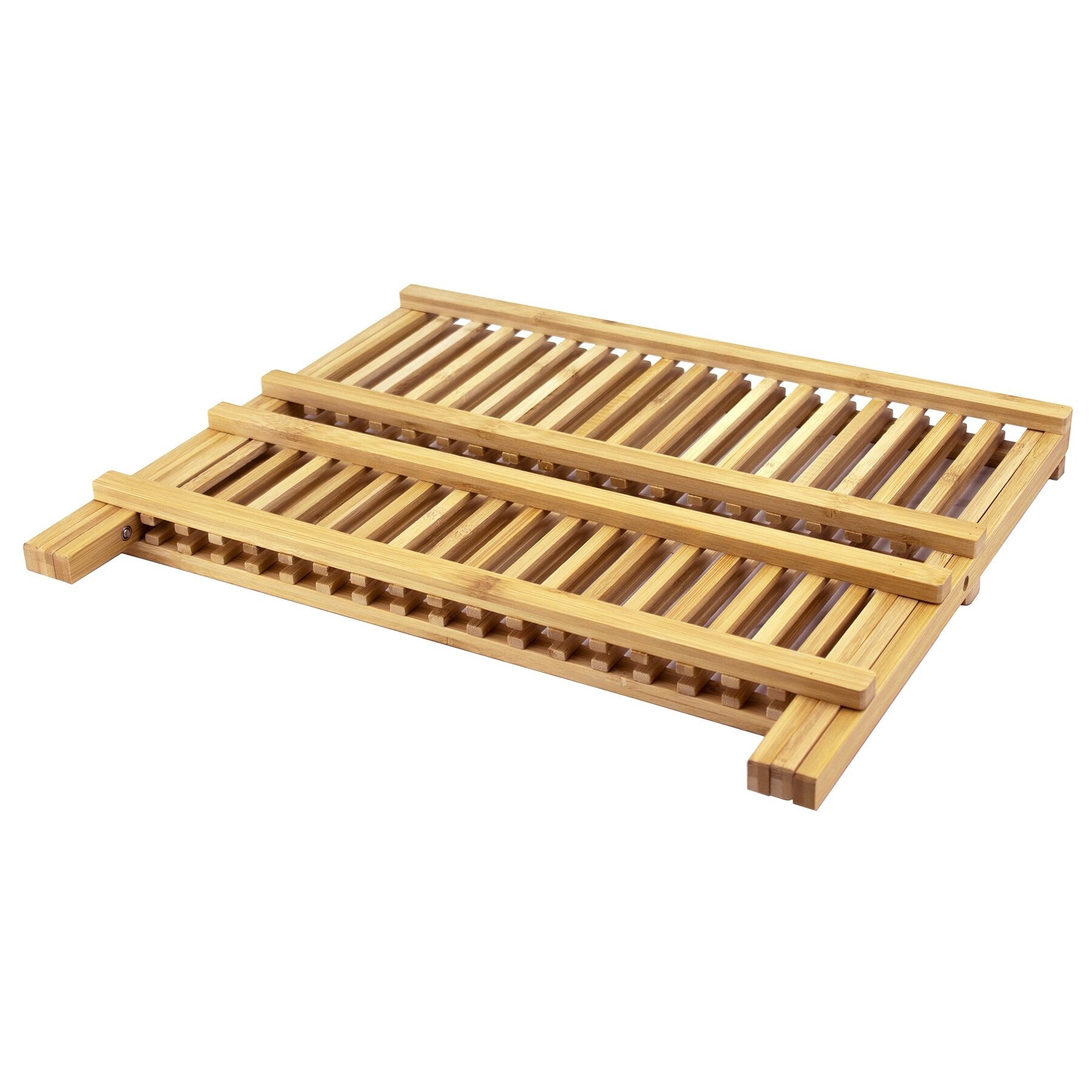 Dish Rack, Bamboo Folding 2-Tier Collapsible Drainer Dish Drying Rack (1, Dish  Rack With Utensil Holder) - Bamboo - Bed Bath & Beyond - 33346590