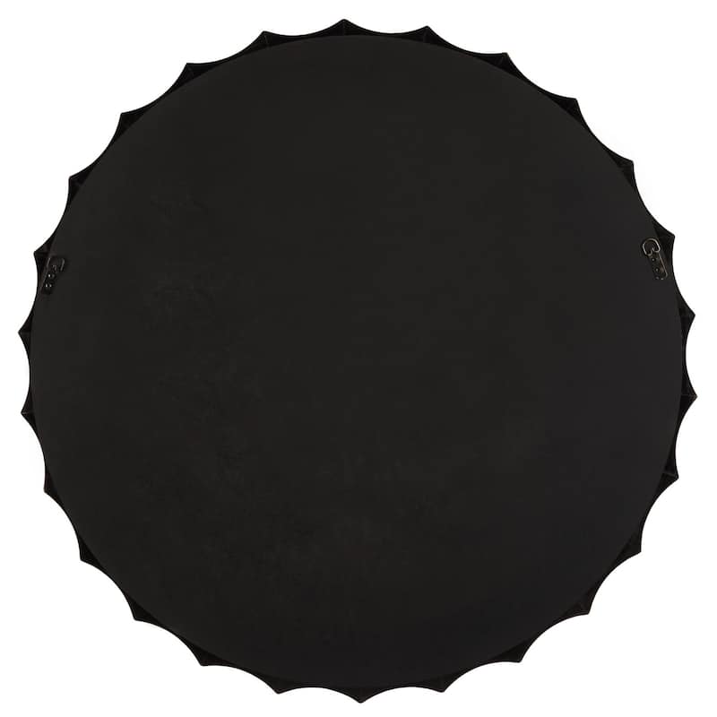 Carved Frame Round Wall Mirror - 39.25" - Gold