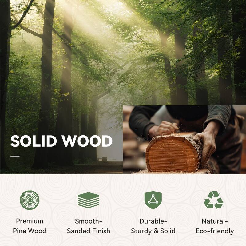 Solid Wood Television Stand for 55/60/65/75 Inch TVs, TV Entertainment Center Media Console Table for Living Room Bedroom