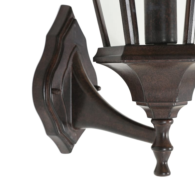 Aged Copper Finish Metal Outdoor Wall Sconce Light
