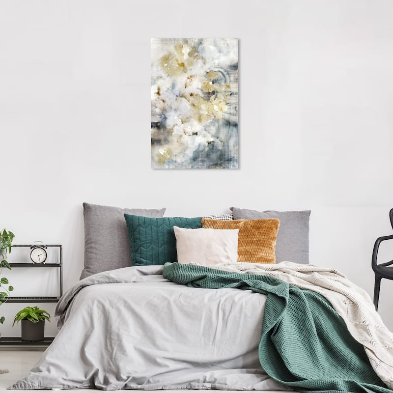 Wynwood Studio Canvas Abstract Flowering Petals White and Modern & Contemporary Wall Art Canvas Print - 36 x 24