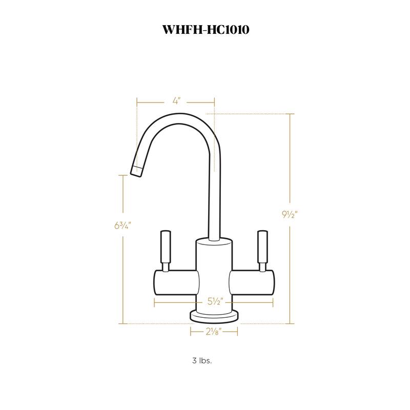 Whitehaus Collection Hot/Cold Water Point of Use Faucet