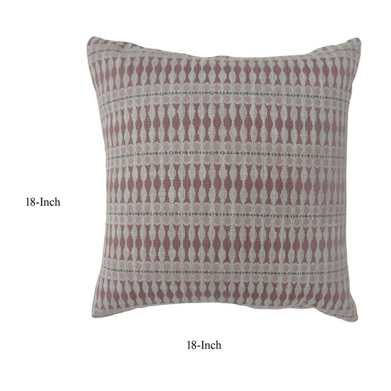 Contemporary Style Simple Traditionally Designed Set of 2 Throw Pillows, Red