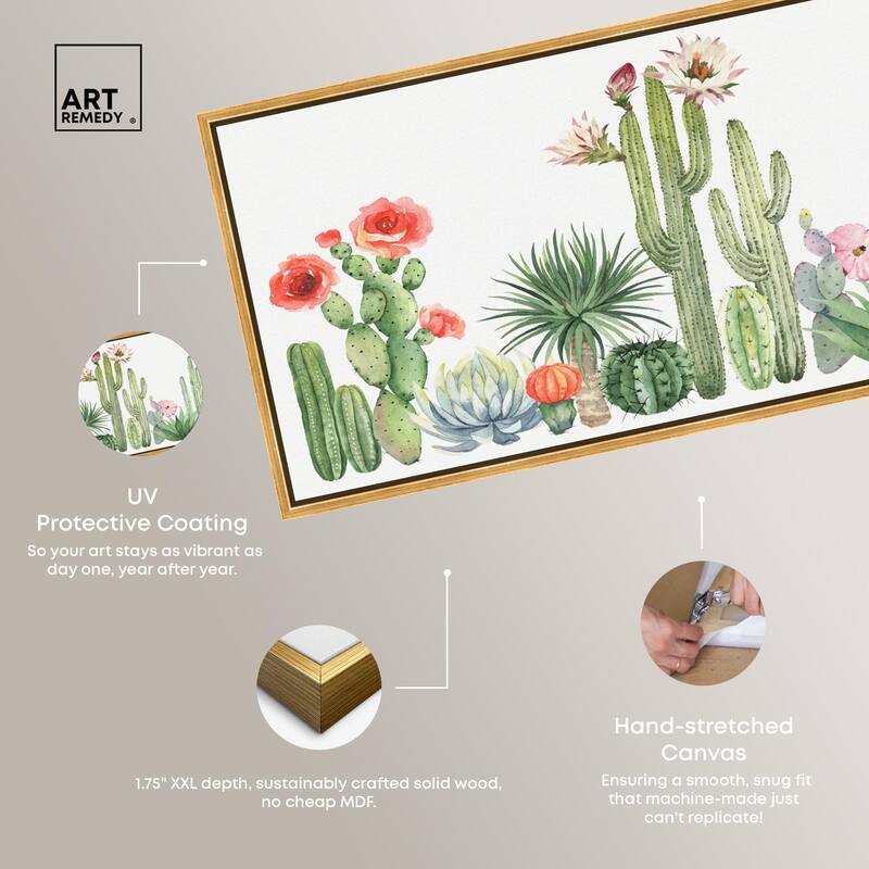 Cactus Over Doors II Panoramic Canvas by Art Remedy