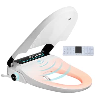Smart Bidet Seat with Auto Open/Close Lid with Remote Control, Electronic Bidet Warm Water with Dryer