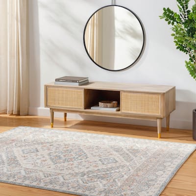 Livabliss Santana Traditional Medallion Washable Area Rug