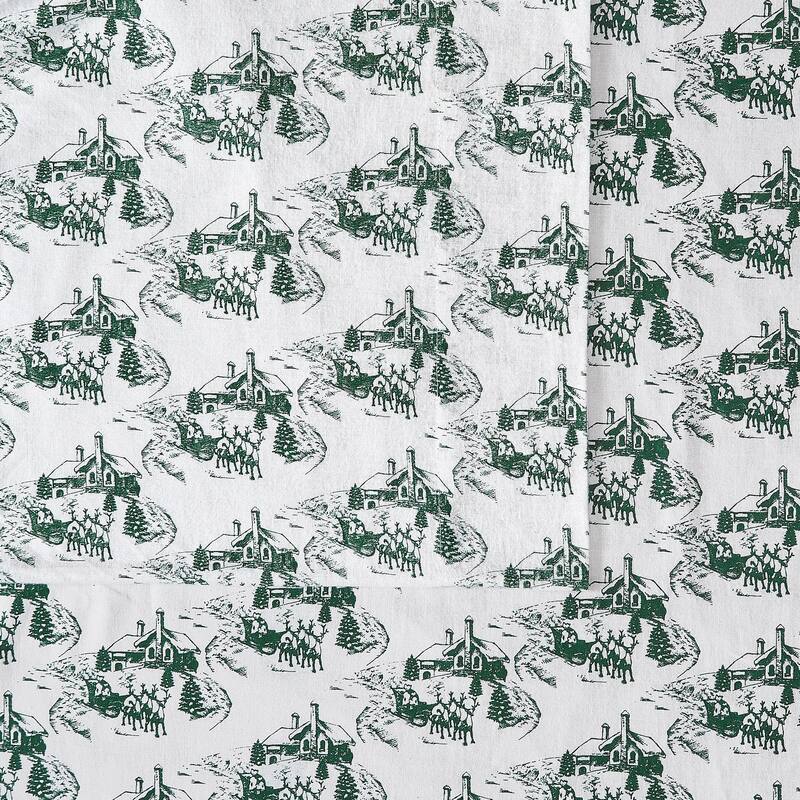 Truly Soft Printed and Solid Cotton Flannel 4 Piece Sheet Set