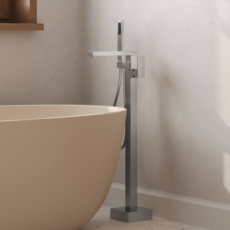 GRANDJOY 1-Handle Stylish Freestanding Tub Faucet with Hand Shower