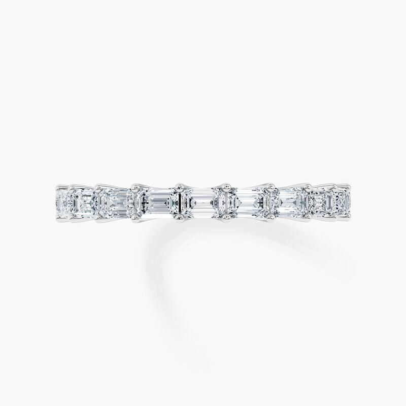 Auriya 14k Gold Emerald East-West Lab Grown Diamond Half Eternity Band 1.10 - 4.50 ct. tw. (F-G, VS)