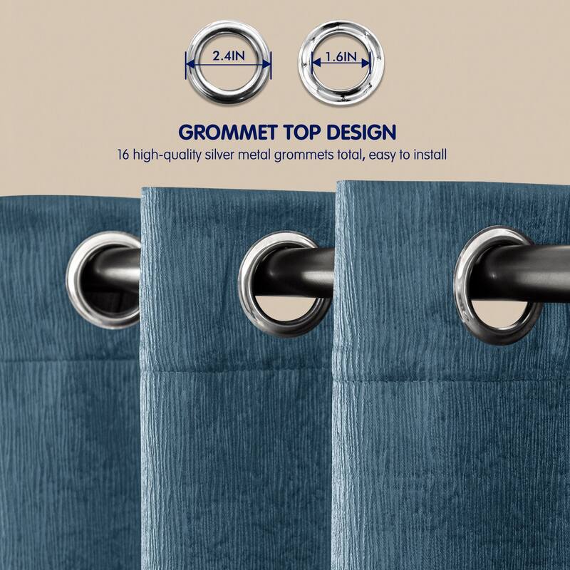 Subrtex Blackout Curtain Solid Thermal Window Drapes Panel Pair
