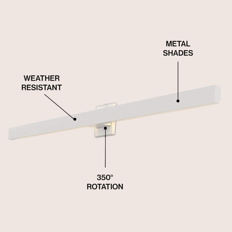 Palco Modern Minimalist Indoor/Outdoor Metal 350-Degree Rotatable Dimmable Integrated LED Wall Sconce, by JONATHAN Y