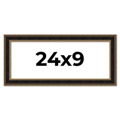 24x9 Frame Gold Antique Vintage Sold Wood Picture Frame | 1.75 Inch