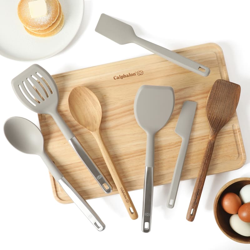 Calphalon Prime 7 Piece Sillicone and Teak Wood Kitchen Tool Set