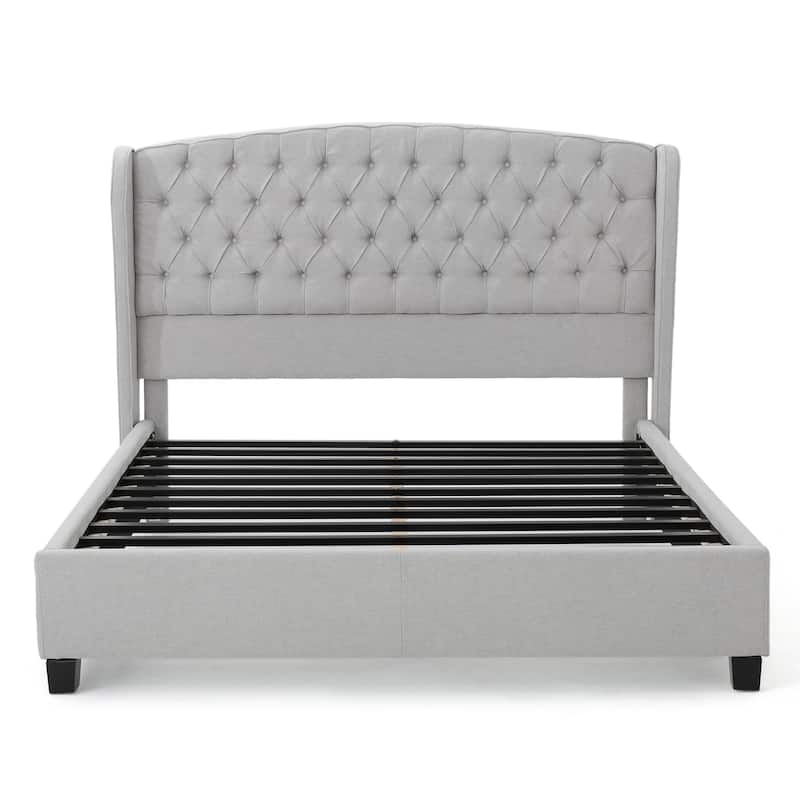 Virago Upholstered Low-profile King Platform Bed by Christopher Knight Home