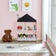 preview thumbnail 4 of 20, Children's Multi-Functional House Bookcase Toy Storage Bin Floor Cabinet with Blackboard