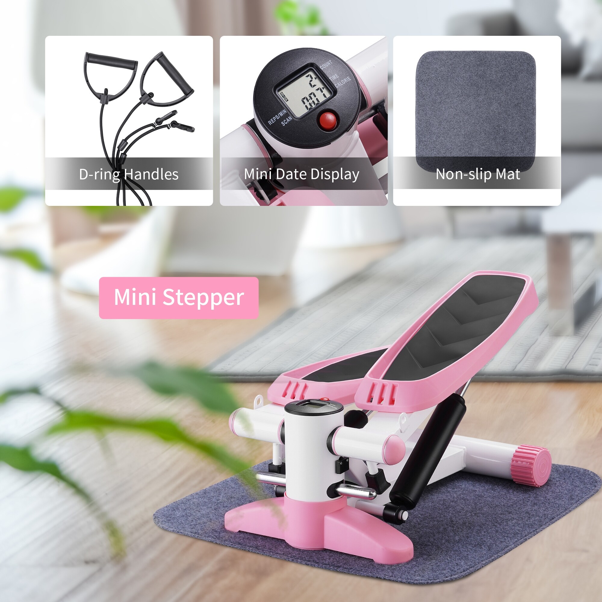 ZENOVA Mini Stair Stepper Steppers for Exercise with Resistance Bands With 300 LBS Loading Capacity On Sale Bed Bath Beyond 38336476