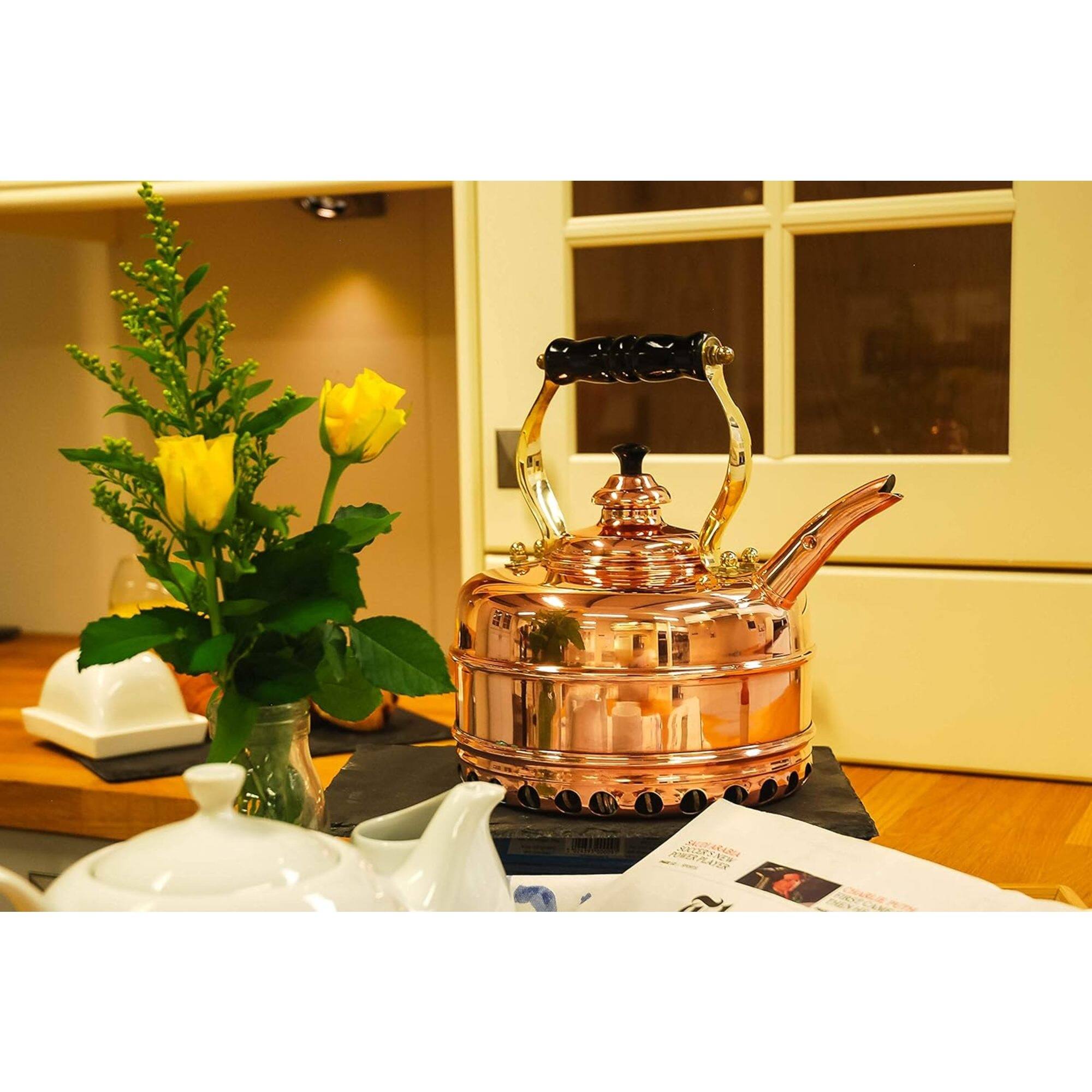 Simplex Kettles Buckingham Solid Copper No 1 Whistling Tea Kettle 1.9