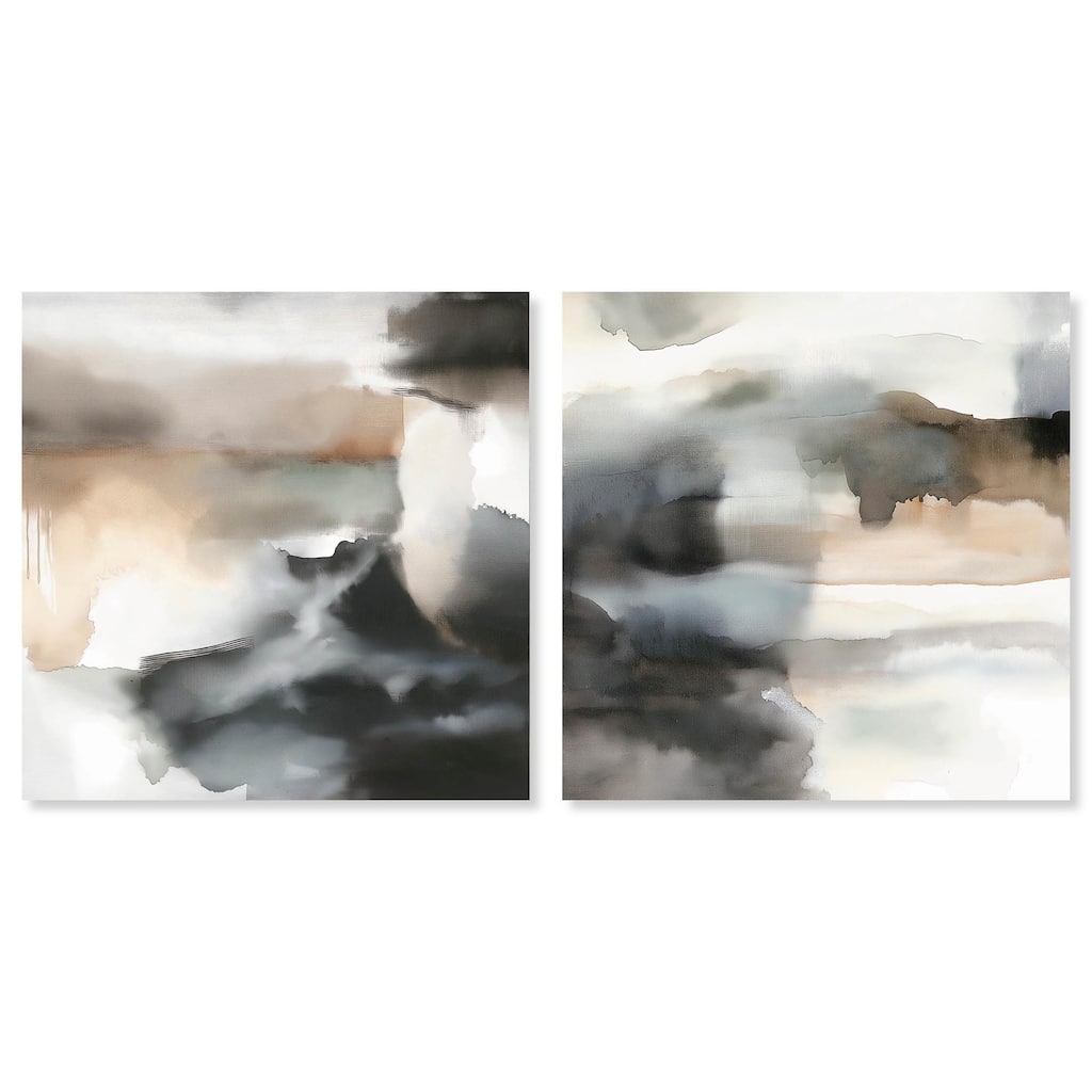 Tonal Set Canvas Set of 2 by Art Remedy, Gallery Wrapped
