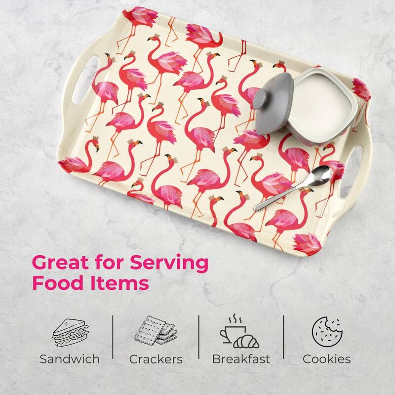 Pimpernel Sara Miller London Flamingo Large Handled Tray - 19.24" x 11.5"