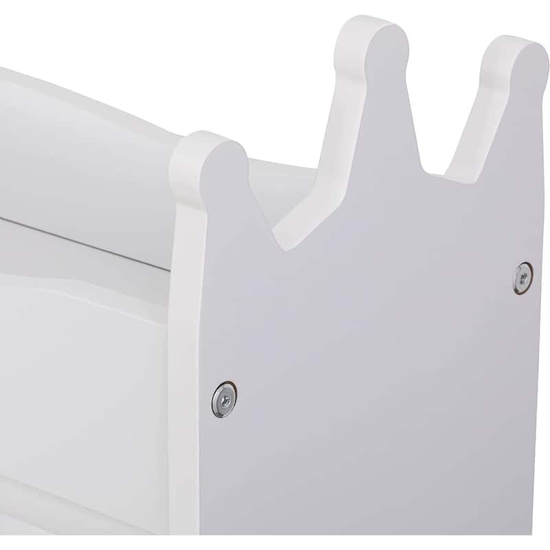 UTEX Kids Dress Up Storage, Kids' Costume Organizer Center, Open Hanging Armoire Closet, White