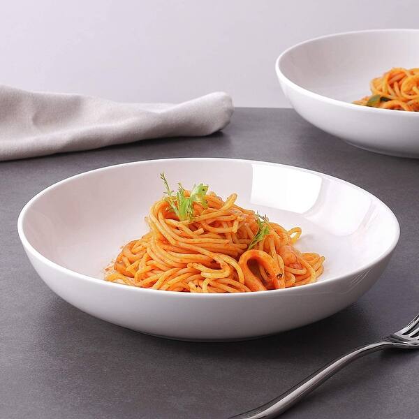 Y YHY Pasta Bowls Set of 4 50 Ounces White Serving Bow Large Pasta Plate Bowls Y YHY Pasta Bowls Set of 4 50 Ounces White Serving Bow Large Pasta Plate Bowls