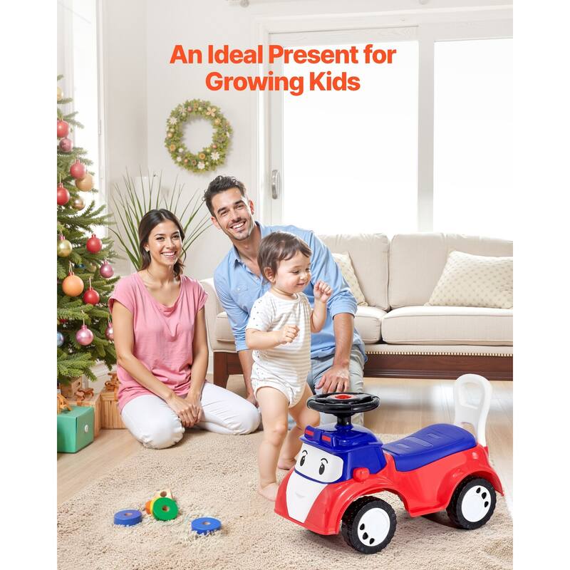 Kids Ride-On Toy with Music and Storage, 55 lbs Capacity - 24.4 x 10.8 x 15.6 in