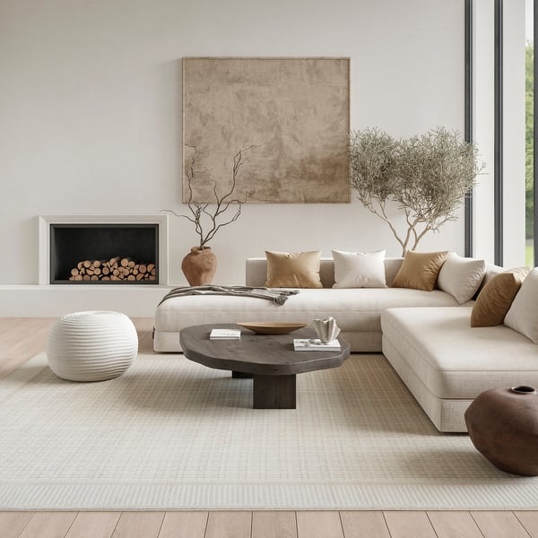 slide 2 of 115, Nourison Nordic Indoor only Geometric Area Rug 8' x 10' - Ivory - Rectangle