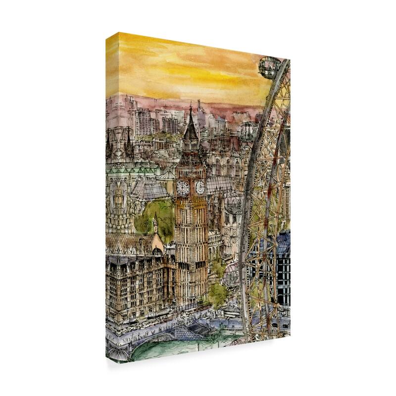 Melissa Wang 'City Scene Iv' Canvas Art