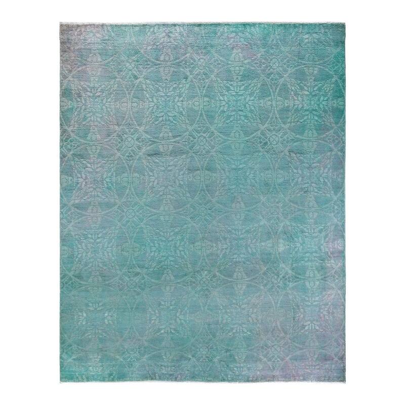 Vibrance, One-of-a-Kind Hand-Knotted Area Rug - Blue, 8' 2" x 9' 10" - 8' 2" x 9' 10"