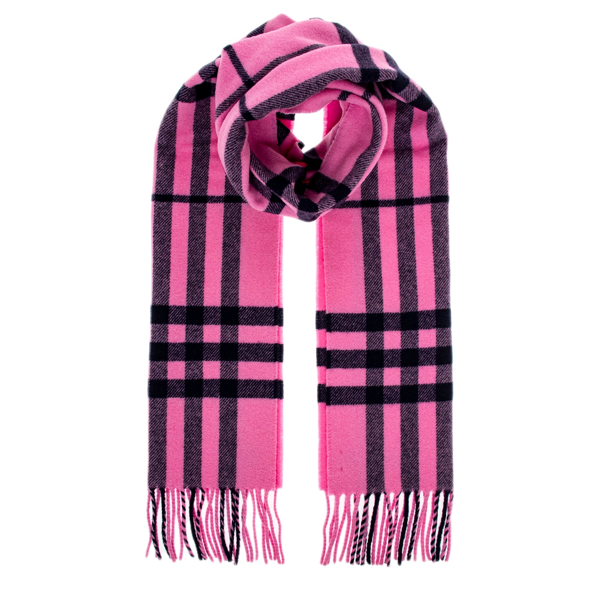 マフラー・ストール Burberry Giant Check Scarf - Burberry - Cashmere - Pink Burberry Giant Check Wool Scarf - Overstock - 43119547