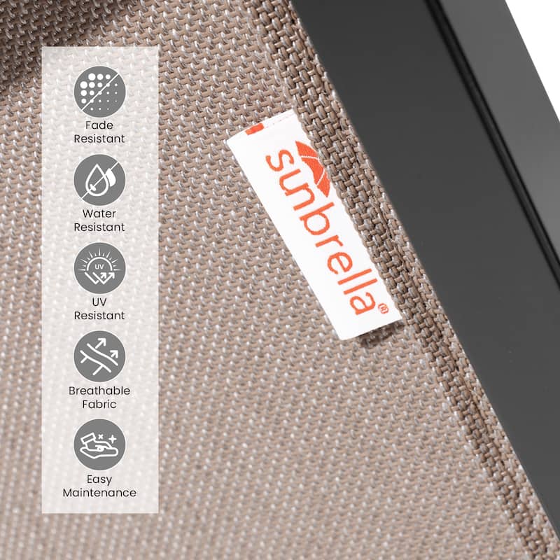 Outdoor All-weather Swivel Aluminum Bar Stools Sunbrella