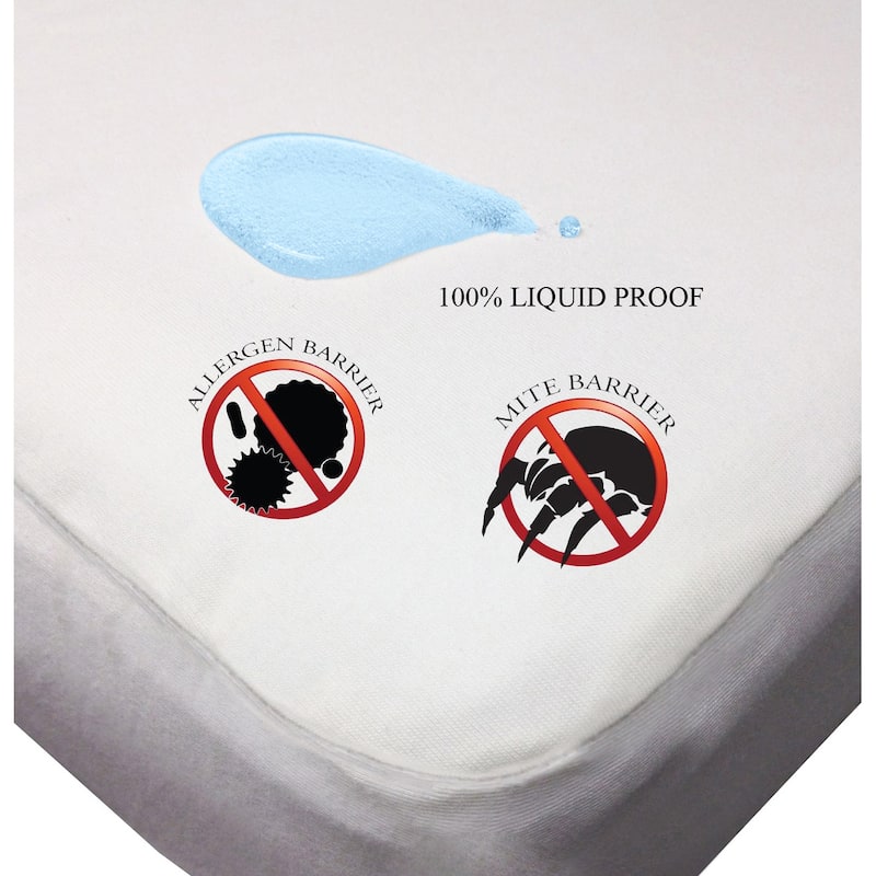 Superior Hinsdale Hypoallergenic Cotton Waterproof Mattress Protector - White