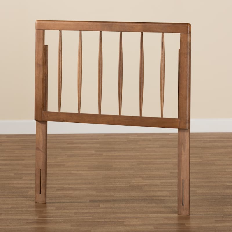 Valin Contemporary Ash Walnut Finished Wood Headboard