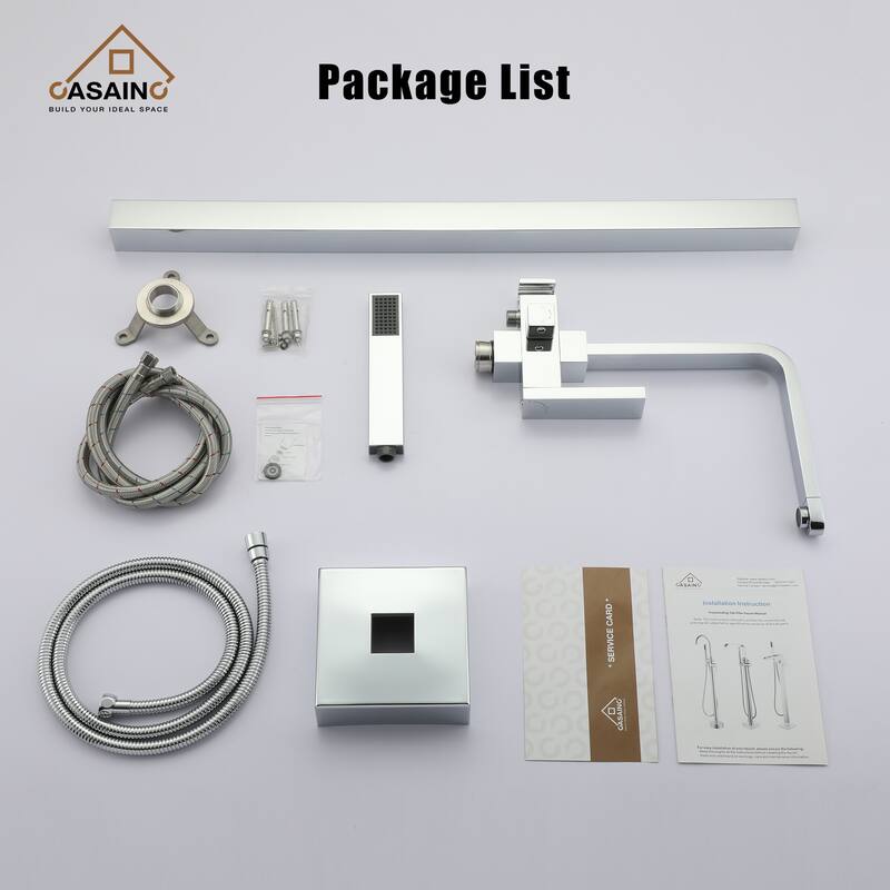 CASAINC 1-Handle Freestanding Tub Faucet with Handheld Shower Head