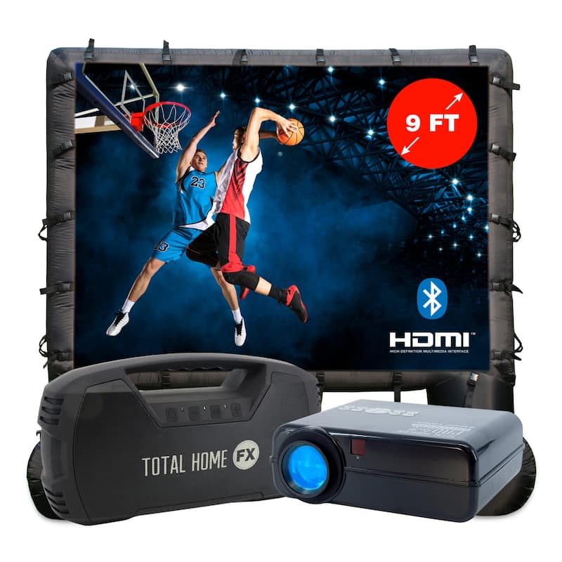 Total HomeFX 1500 Lumen Outdoor Theatre Kit with Inflatable Screen